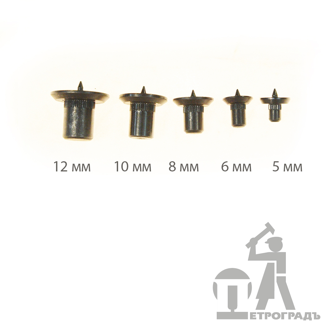 Center finding dowel/tenon pin set PETROGRAD, D5,6,8,10,12 mm, 2 pcs each Center finding dowel/tenon pin set PETROGRAD, D5,6,8,10,12 mm, 2 pcs each