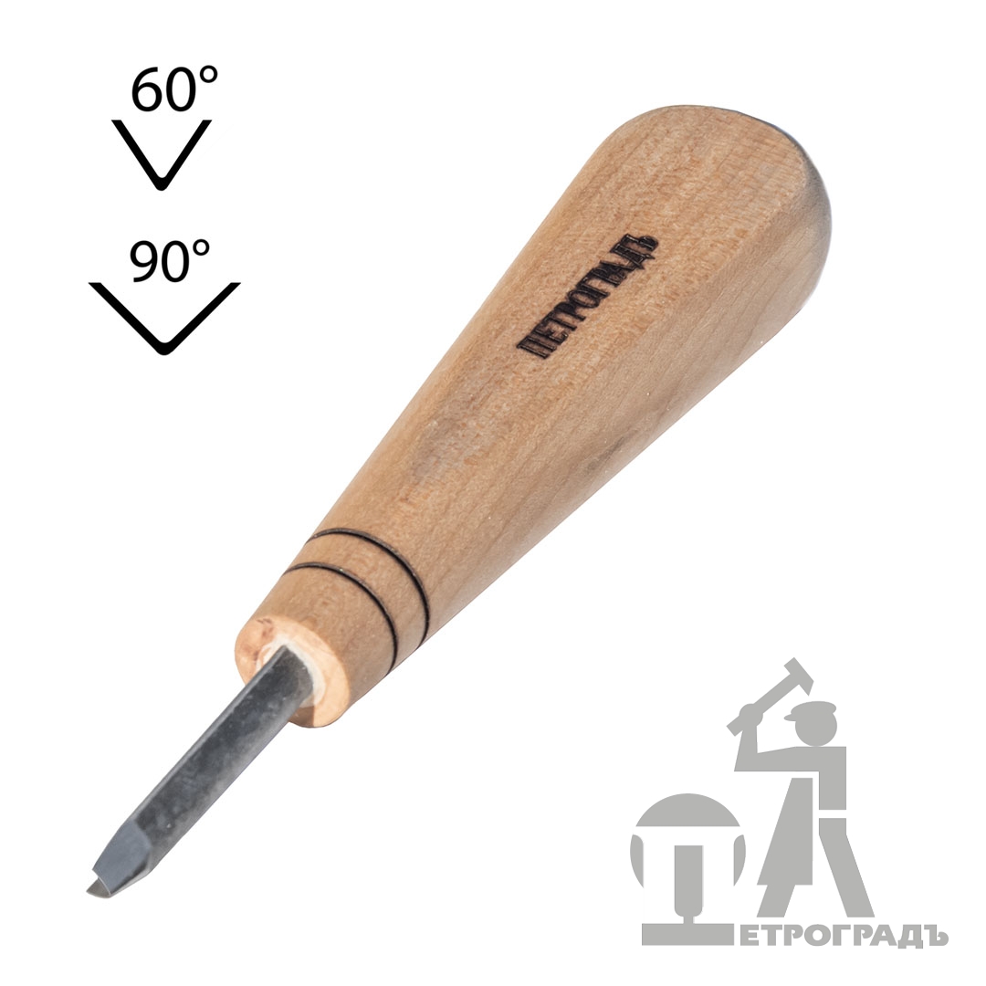 Carving chisel PETROGRAD, V-type, 60 degree Carving chisel PETROGRAD, V-type, 60 degree