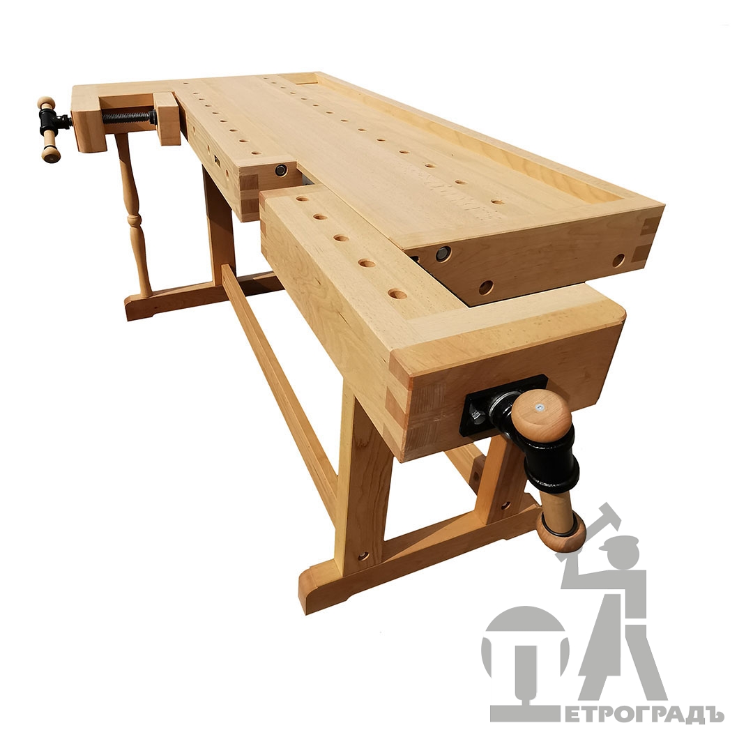 Workbench 1500*600 mm, with tray, front shoulder vise HV511, side shoulder vise HV510 Workbench 1500*600 mm, with tray, front shoulder vise HV511, side shoulder vise HV510