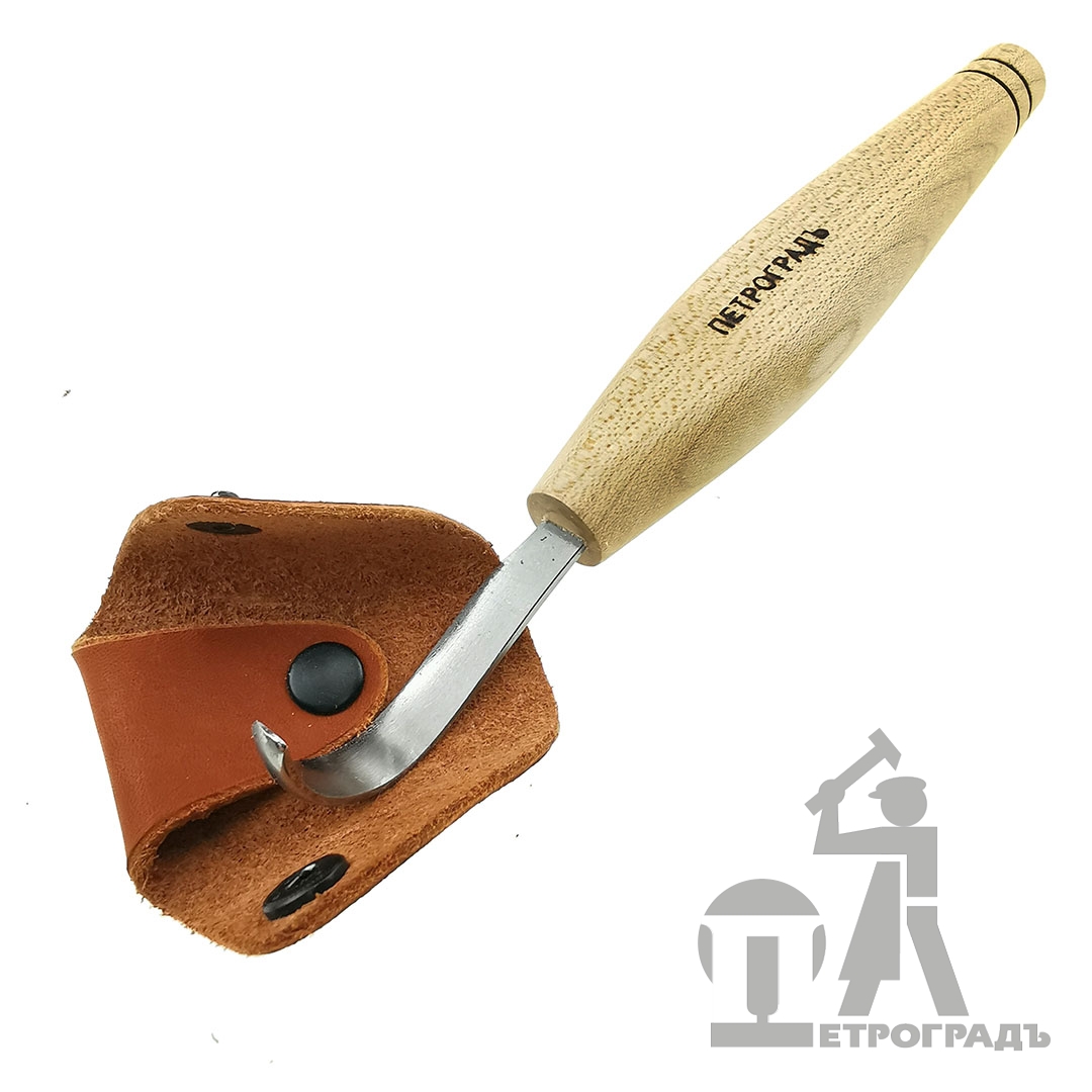 Leather sheath for right-hand hook-knife PETROGRAD N1 Leather sheath for right-hand hook-knife PETROGRAD N1