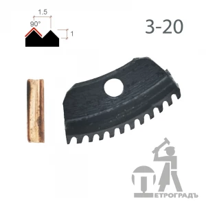 Насадка на резец для чекеринга N3-20, 90° (направитель - справа, РК - слева)