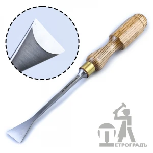 Стамеска для резьбы по дереву, ПЕТРОГРАДЪ,  прямая,  N1/FT, 30мм (Fishtail)