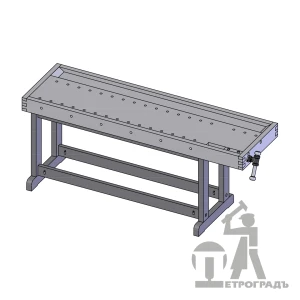 Верстак 2000*600мм, c лотком, ПТ - нет, БТ - сухарь с винтом HV582